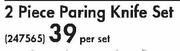 2 Piece Paring Knife Set-Per Set