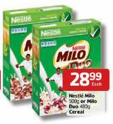 Nestle Milo 500g or Milo Duo 480g Cereal-Each