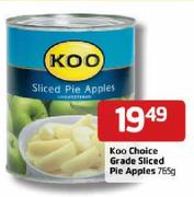 Koo Choice Grade Sliced Pie Apples-765g