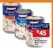Denny Mushroom's in Brine Assorted-3 x 285g
