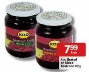 Koo Grated or Sliced Beetroot-405g Each