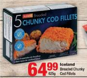 Iceland Breaded Chunky Cod Fillets-625Gm