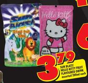 Sun Blast/Hello Kitty Fruit Flavoured Drink-200ml Each