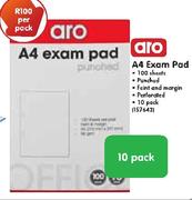 Aro A4 Exam Pad 10 Pack-Per Pack