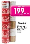 Sandy's Christmas Counter Roll-Per Roll