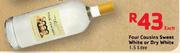 Four Cousins Sweet White Or Dry White-1.5ltr Each