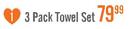 3 Pack Towel Set