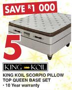 King Koil Scorpio Pillow Top Queen Base Set