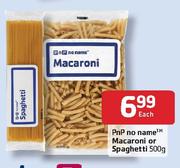 PnP no name Macaroni or Spaghetti-500g Each