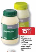 PnP Mayonnaise 750g,Reduced Oil Salad Cream 790g or Reduced Oil Mayonnaise 760g-Each