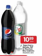 Pepsi Cola's,Mirinda,7UP or Mountain Dew Coldrinks Assorted-2L Each