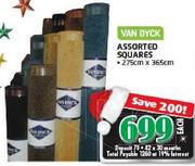 Van Dyck Assorted Squares 275x365Cm-Each