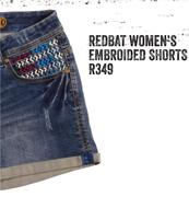 Redbat Women's Embroided Shorts