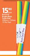 Butterfly Bright Book Cover Roll 500x700mm-10 Per Pack