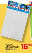 Butterfly A4 Clear Plastic Book Covers-5's
