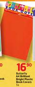 Butterfly A4 Brilliant Bright Plastic Book Covers-5's