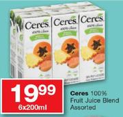Ceres 100% Fruit Juice Blend-6 x 200ml