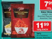 Tait's Stix/Twisters/Snaps-125gm Each