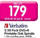 Verbatim 50 Pack DVD+R Printable Disk Spindle