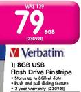 Verbatim 8GB USB Flash Drive Pinstripe