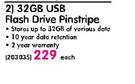 Verbatim 32GB USB Flash Drive Pinstripe