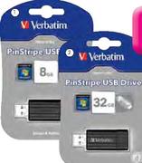 Verbatim 32GB USB Flash Drive Pinstripe