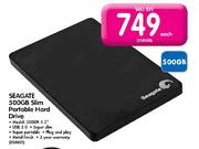 Seagate 500GB Slim Portable Hard Drive