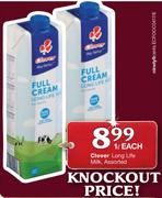 Clover Long Life Milk Assorted-1ltr Each