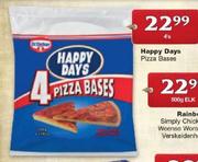 Happy Days Pizza Bases-4's