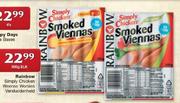 Rainbow Simply Chicken Weense Worsies Verskeidenheid-500g Elk
