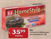 I&J Homestyle Biefburgers Verskeidenheid-570g/600g Elk