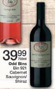 Odd Bins Bin 921 Cabernet Sauvignon/Shiraz-750ml