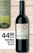 Odd Bins Bin 511 Merlot-750ml