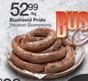 Bushveld Pride Venison Boerewors-Per kg