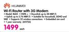Huawei Wi-Fi Router With 3G Modem B683