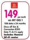 Huawei Wi-Fi Router With 3G Modem B683-On My Gig 1