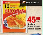 Iceland Frozen Breaded Chicken Burgers-550g