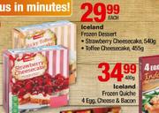 Iceland Frozen Dessert Strawberry Cheesecake-540g & Toffee Cheesecake-455g Each