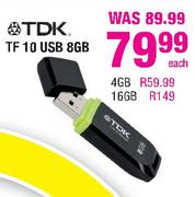 TDK TF 10 USB 8GB Each