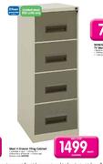 Steel 4 Drawer Filling Cabinet-Each