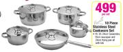 Tissolli 10 Piece Stainless Steel Cookware Set