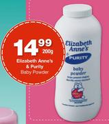 Elizabeth Anne's & Purity Baby Powder-200g
