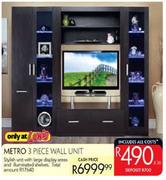 Metro 3 Piece Wall Unit