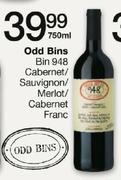 Odd Bins Bin 948 Cabernet/Sauvignon/Merlot/Cabernet Franc-750ml Each