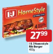 I&J Homestyle Rib Burger-400g