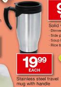 Stainless Steel Travel Mug With Handle-Each