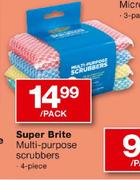 Super Brite Multi-Purpose Scrubbers-4Pce.