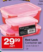 Red Lock Container Set-Per Set