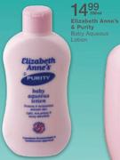 Elizabeth Anne's & Purity Baby Aqueous Lotion-200ml