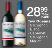 Two Oceans Sauvignon Blanc/Cabernet Sauvignon Merlot-750ml Each